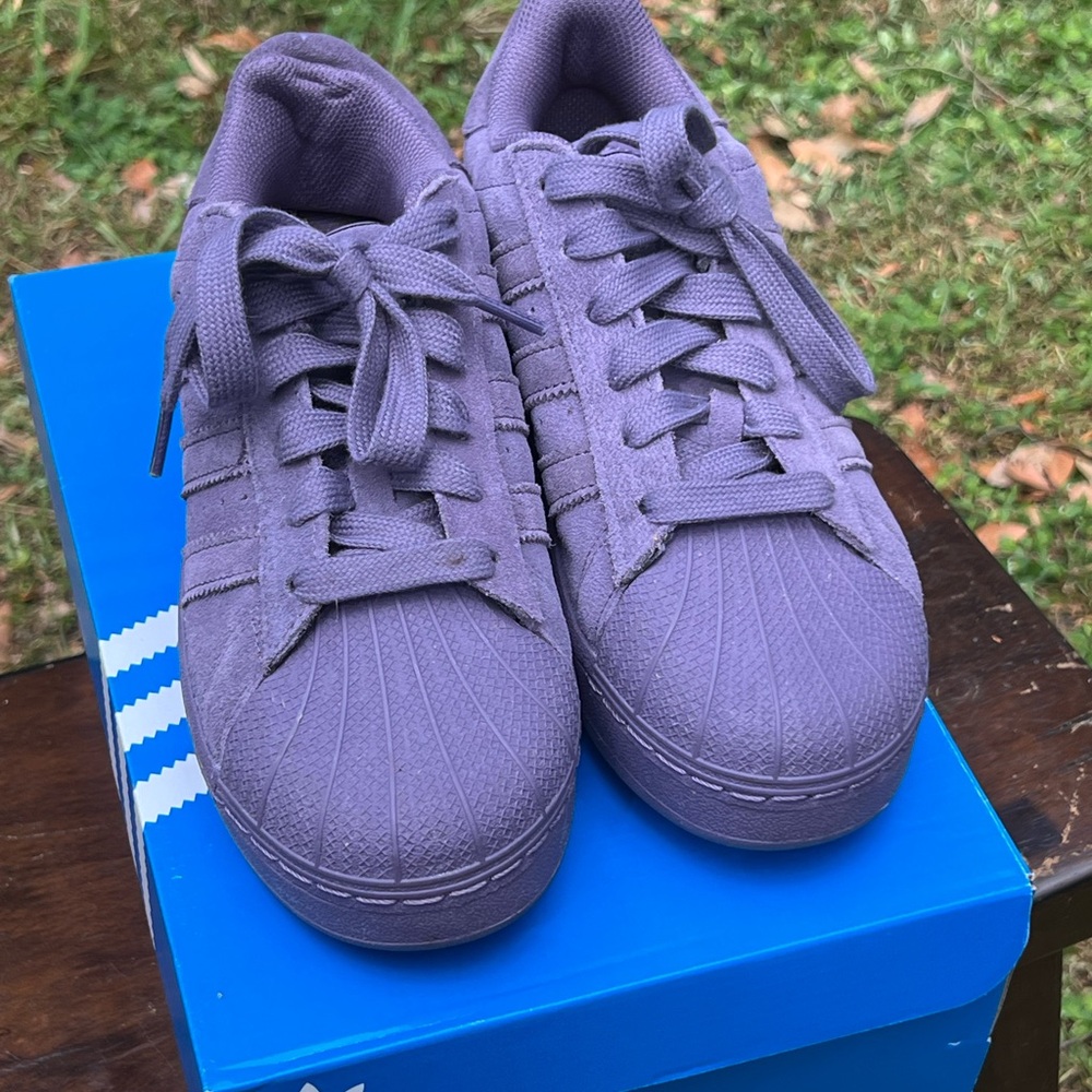 Women’s adidas superstar XLG shoes shadow violet f23 Size 7.5